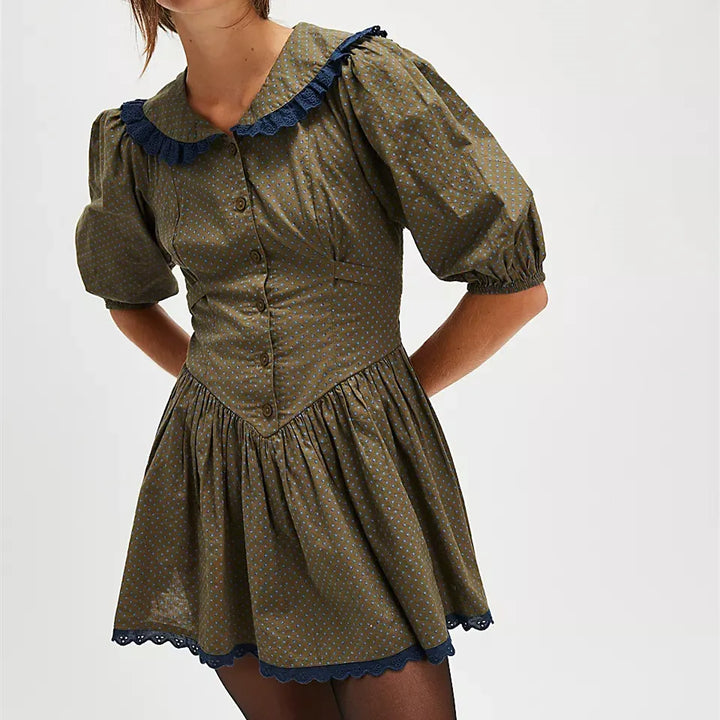 Duttini | Lace Collar Mini Dress