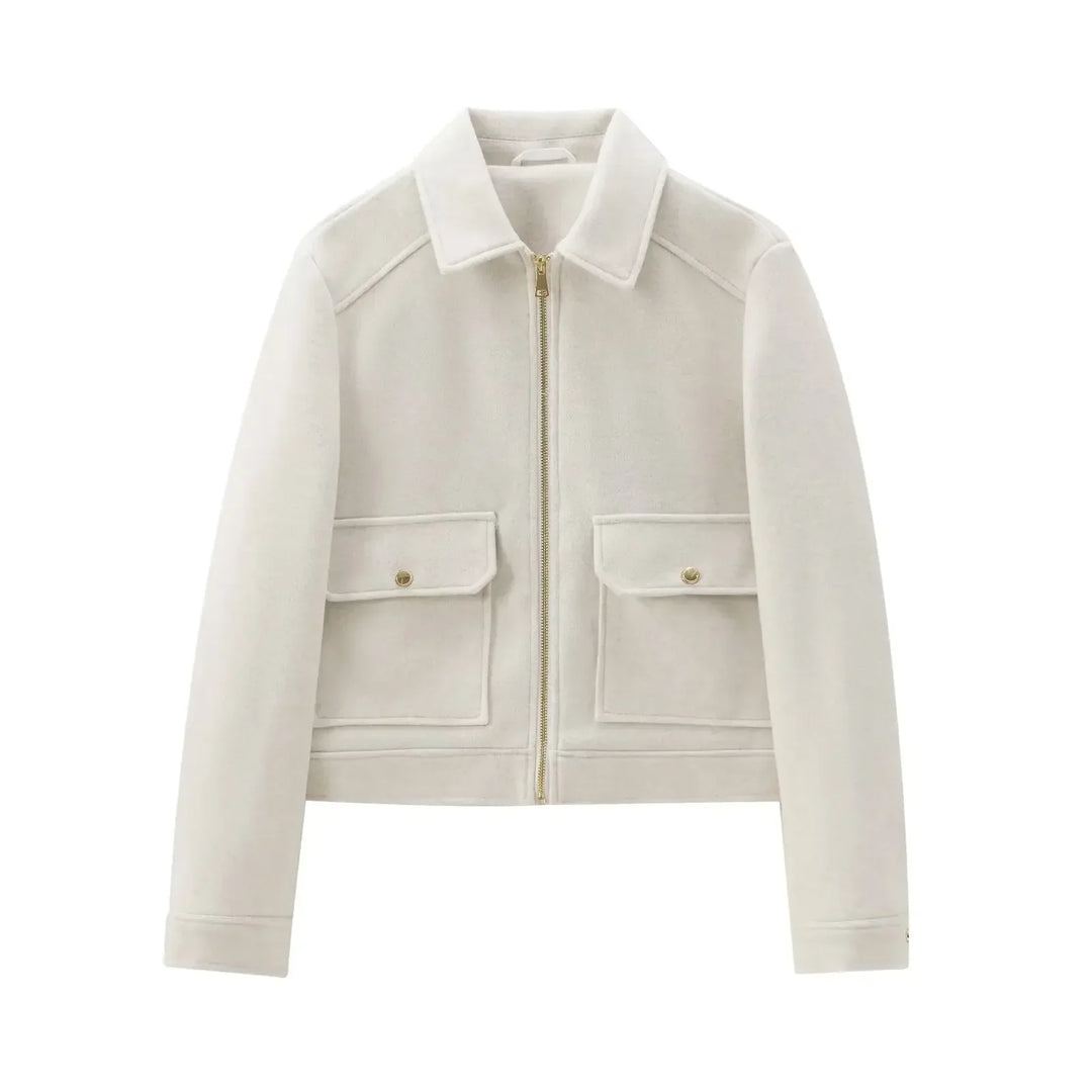 Duttini | Women’s Wool Bomber Jacket with Zipper