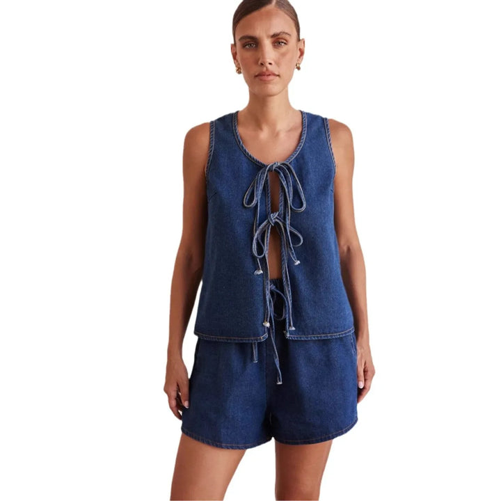 Duttini | Denim Tie Set