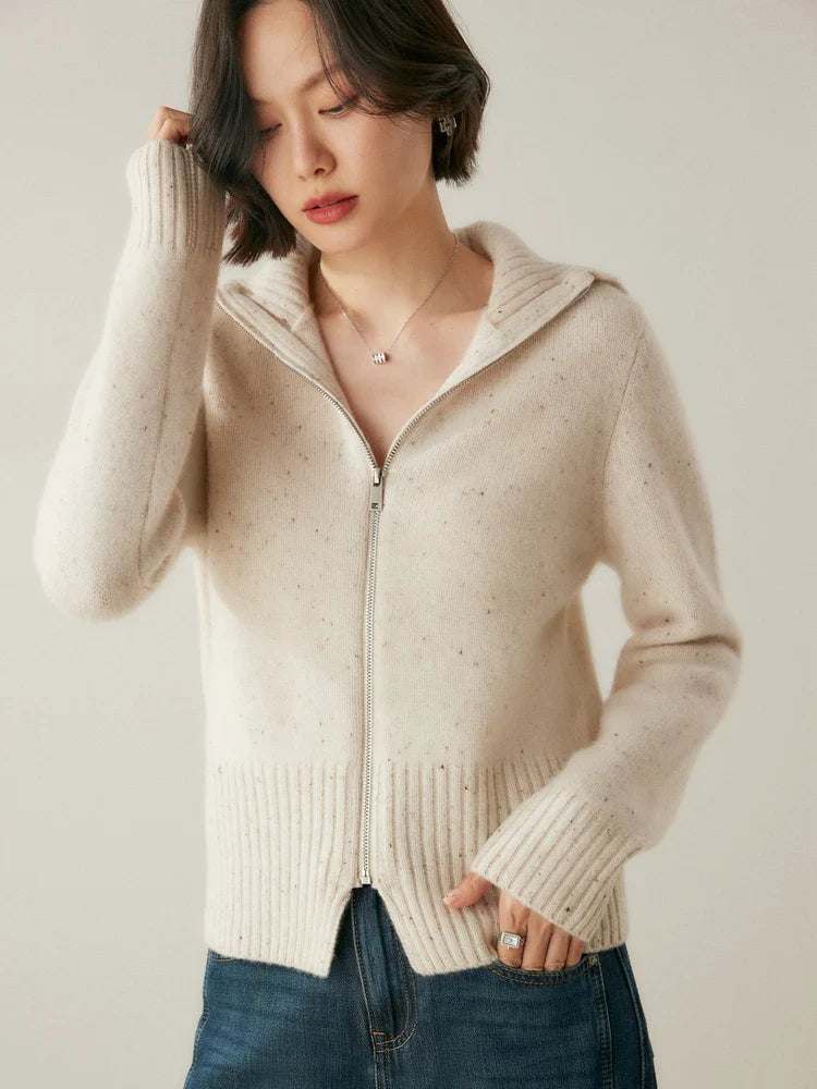 Duttini | Cashmere Zip Cardigan