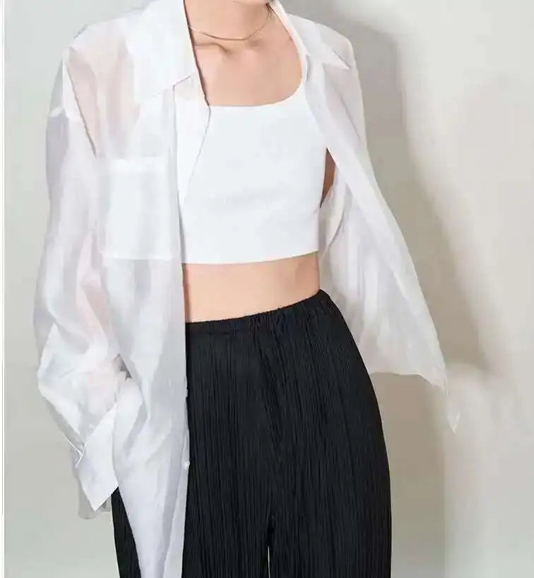 Duttini | Silk Poplin Blouse for Women in Flowing Fit
