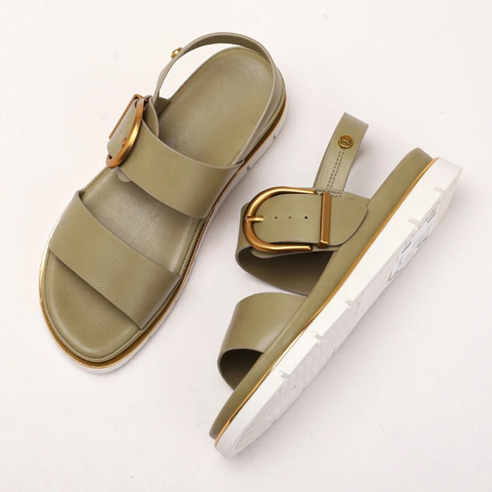 Duttini | Gold-Buckle Strap Sandals