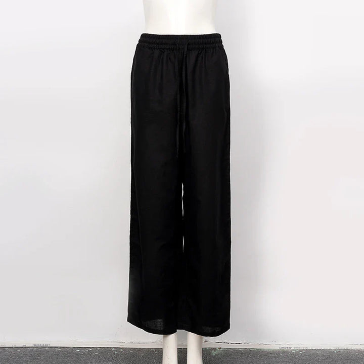 Duttini | Linen Lounge Pant for Women in Drawstring Fit