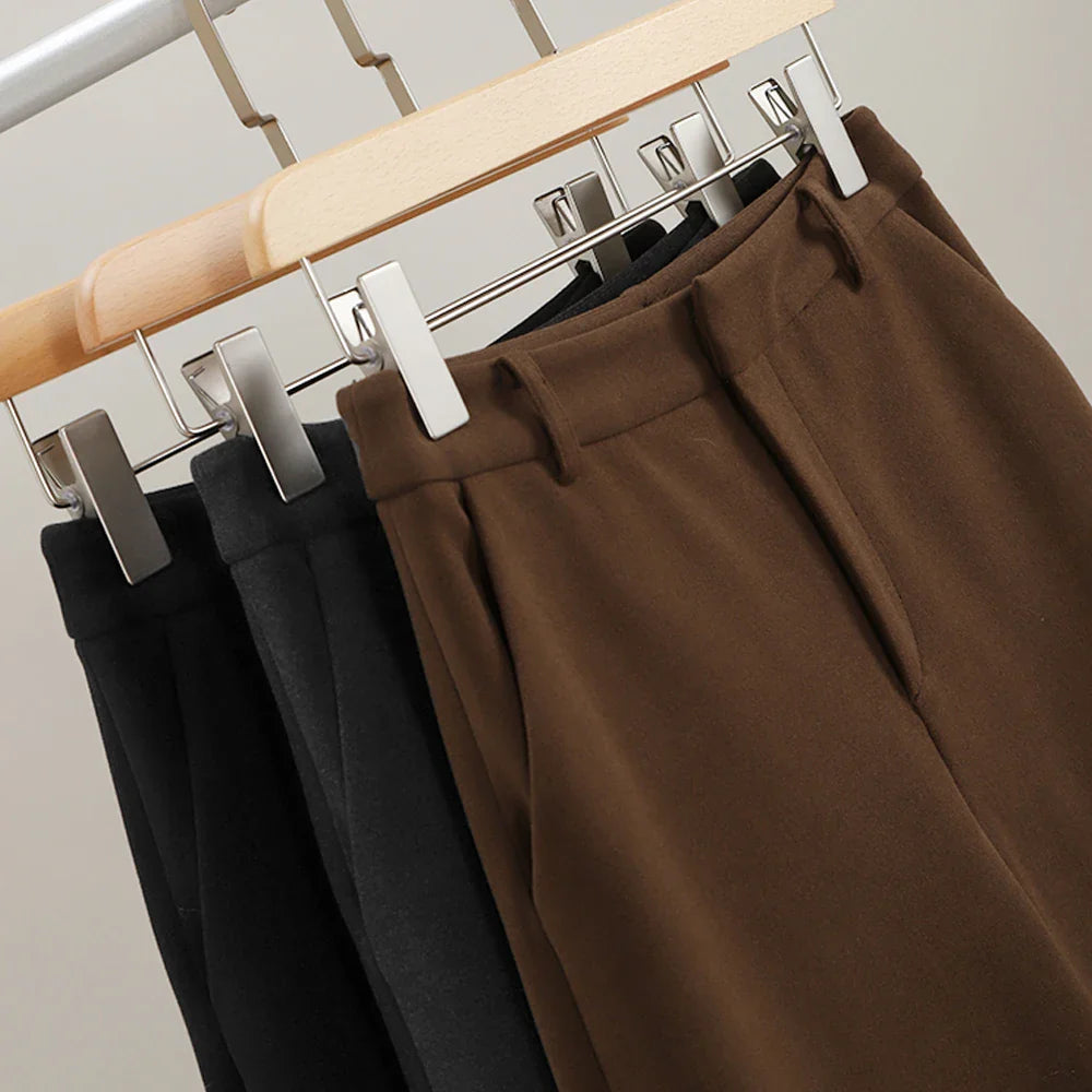Duttini | Woolen Wide Leg Pants