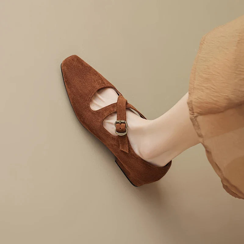 Duttini | Buckled Suede Mule