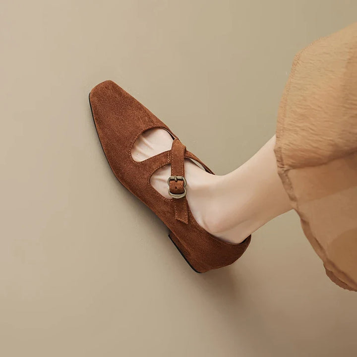 Duttini | Buckled Suede Mule