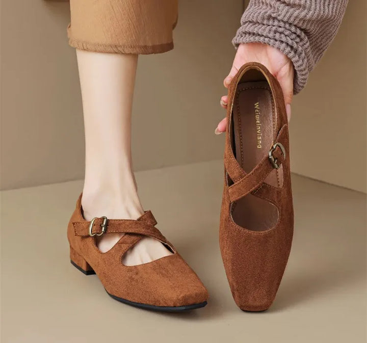 Duttini | Buckled Suede Mule
