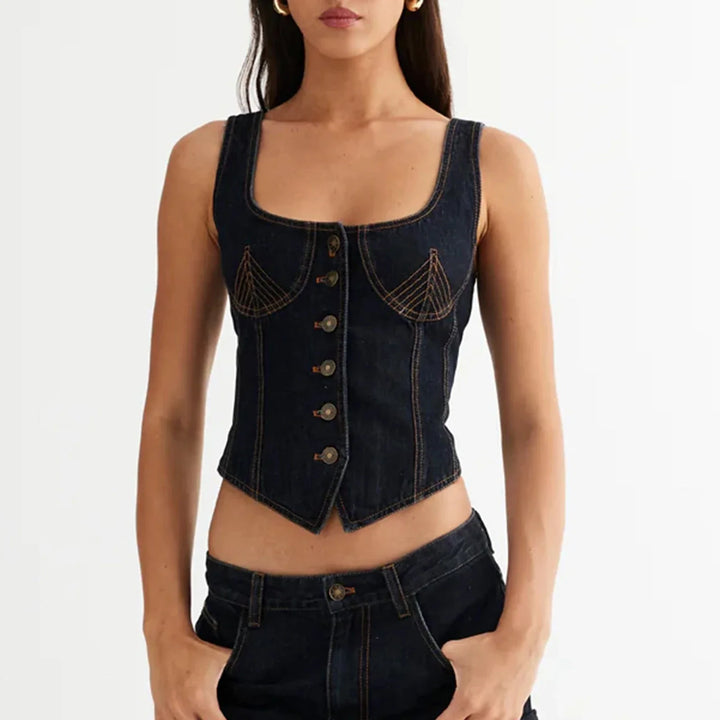 Duttini | Denim Vest Top for Women