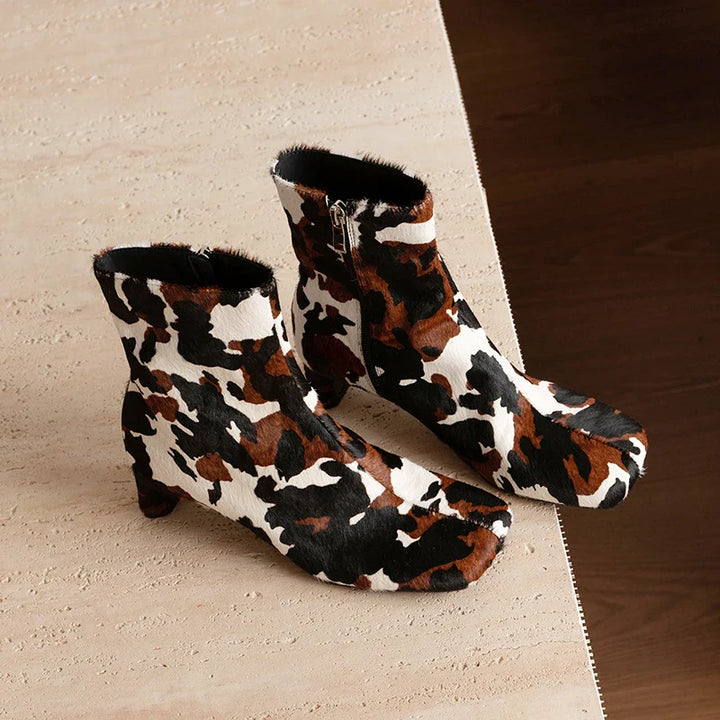 Duttini | Calf Hair Ankle Boots