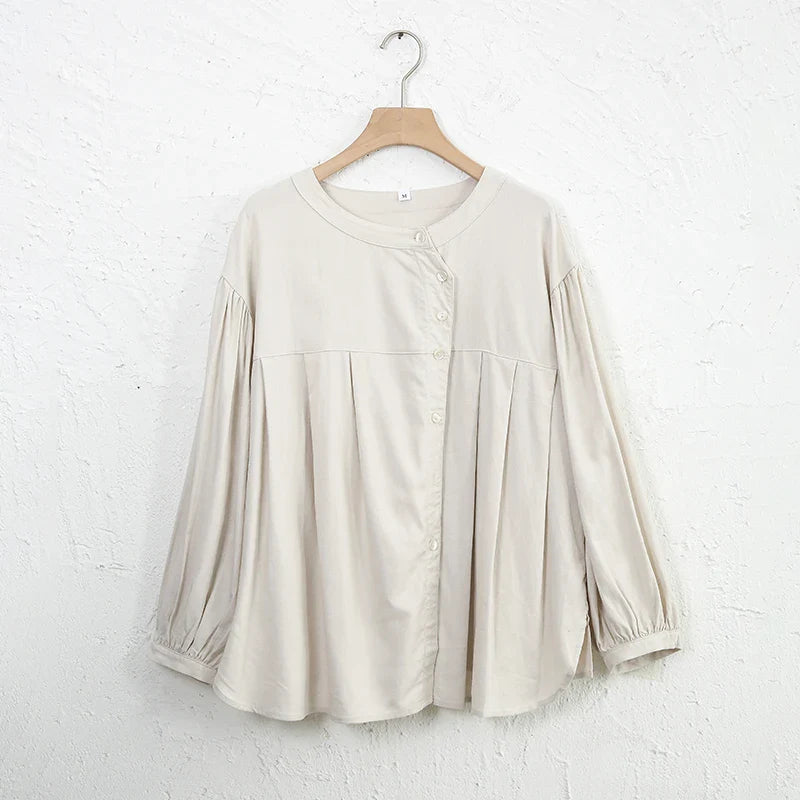 Duttini | Gathered Lantern Sleeve Blouse