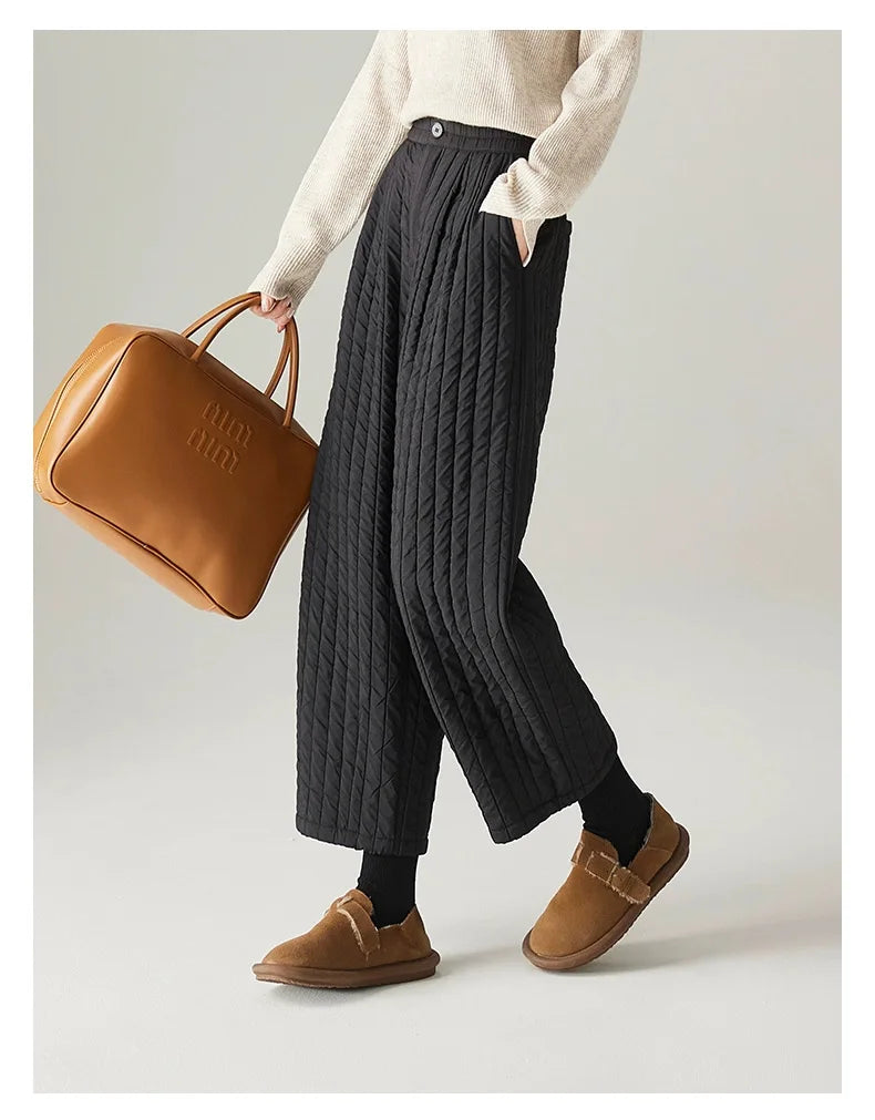 Duttini | Cotton Wide-Leg Pants for Women in Beige