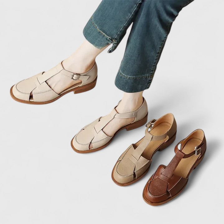 Duttini | Comfort-Fit Closed-Toe T-Strap with a Comfort Fit