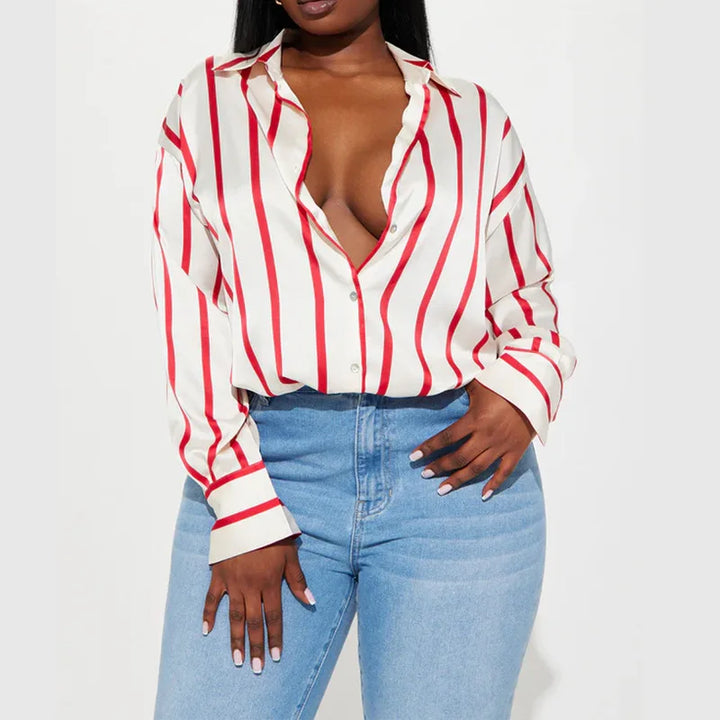 Duttini | Satin Stripe Shirt for Women