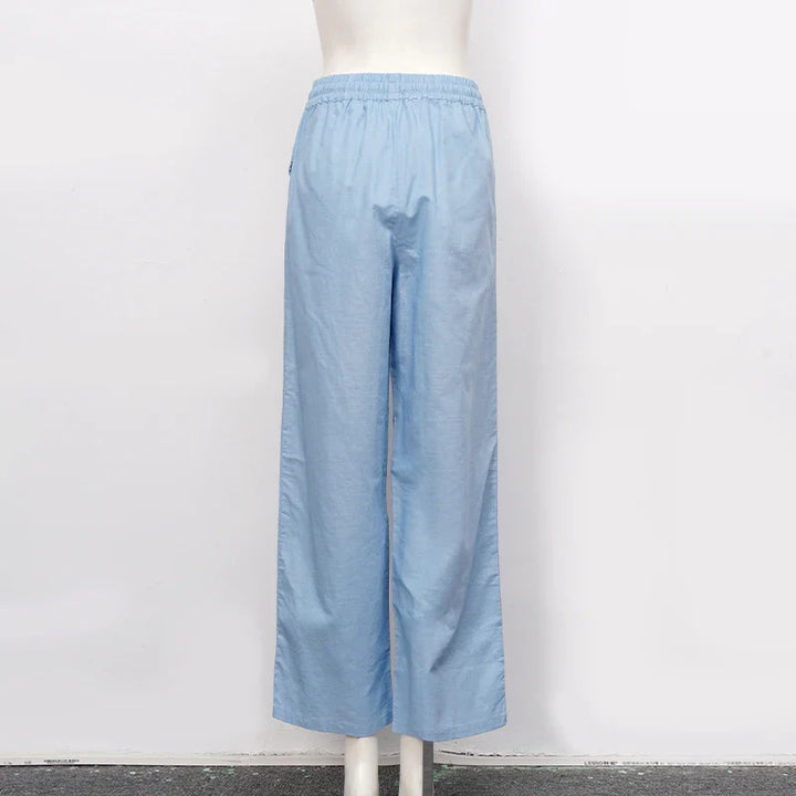 Duttini | Linen Lounge Pant for Women in Drawstring Fit