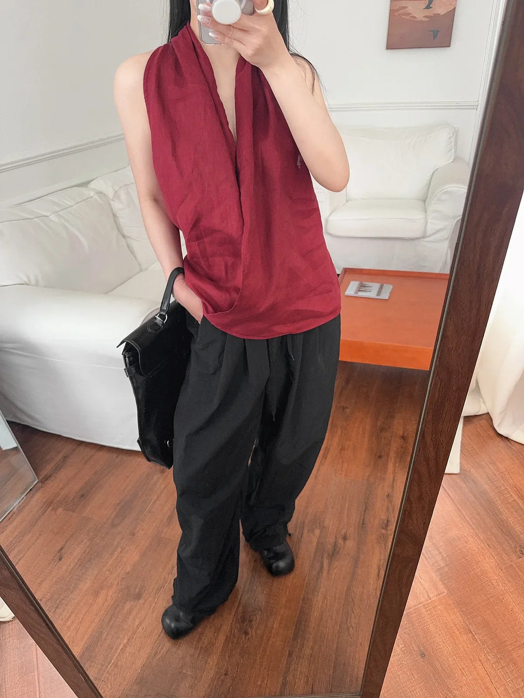 Duttini | Drape Linen Vest