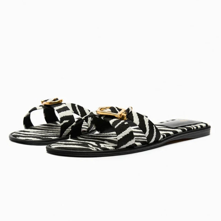 Duttini | Italian Leather Cutout Slide Sandal