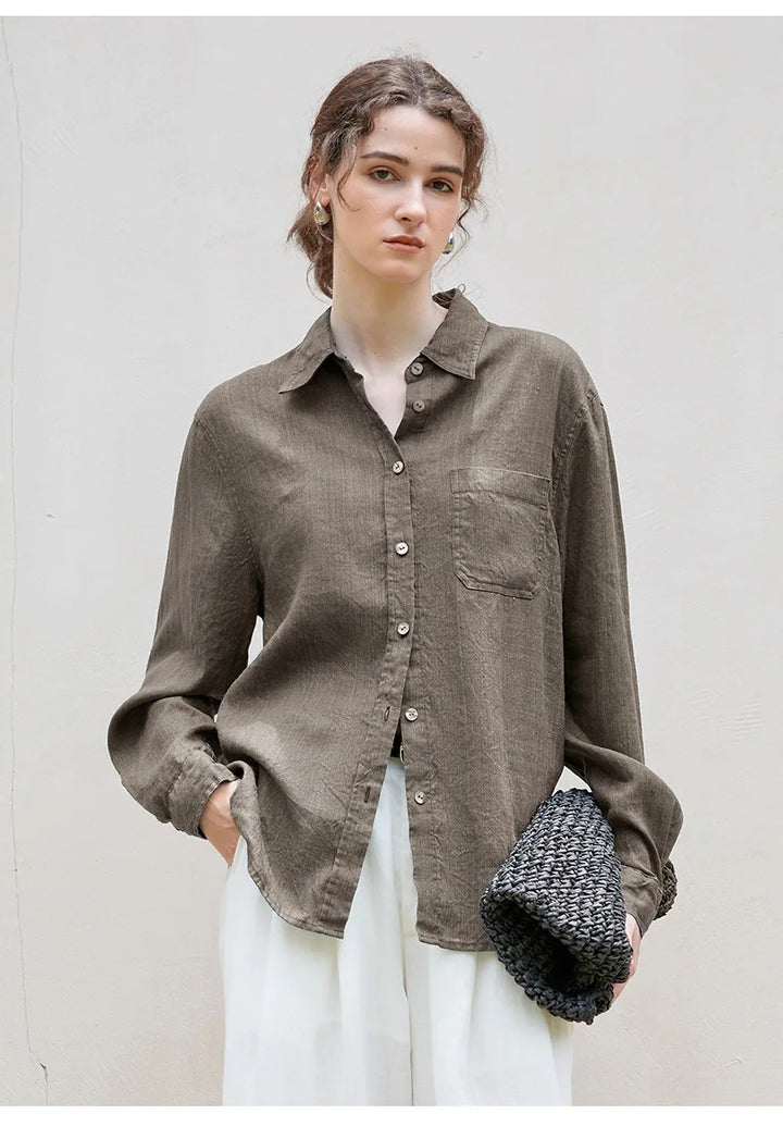 Duttini | Linen Everyday Shirt for Men in Indigo