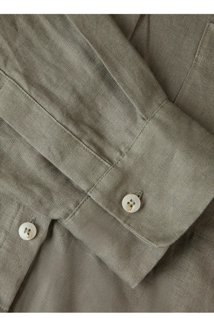 Duttini | Cropped Linen Overshirt for Women