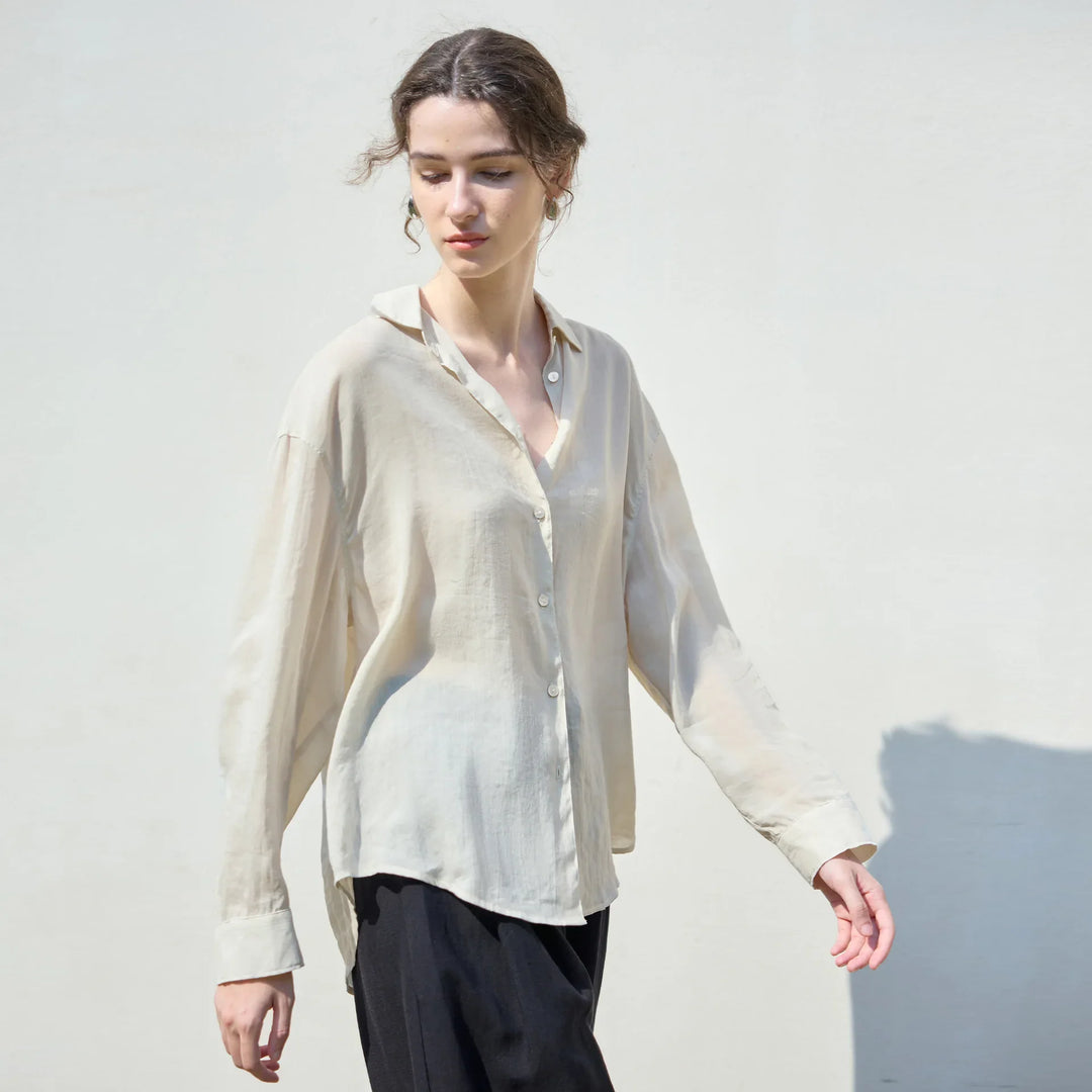 Duttini | Relaxed Ramie Button Down Shirt