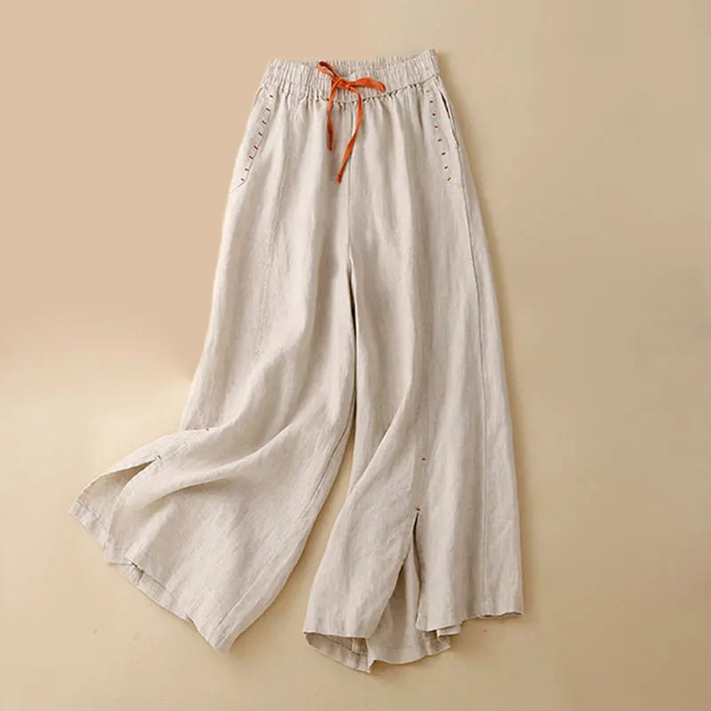 Duttini | Wide Leg Drawstring Pant for Women in Soft Fabric