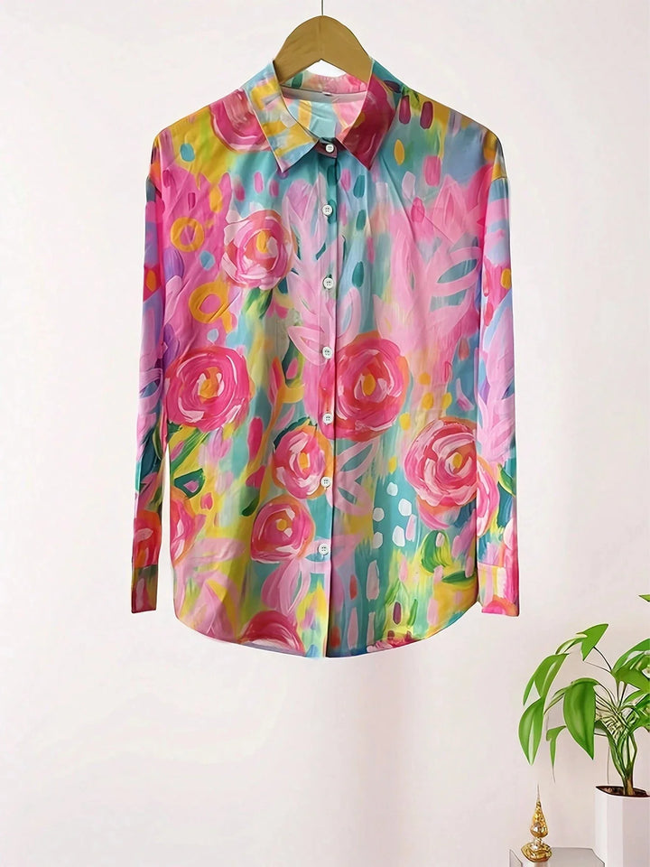 Duttini | Elegant Colorful Blouse With Playful Print for a Polished Look