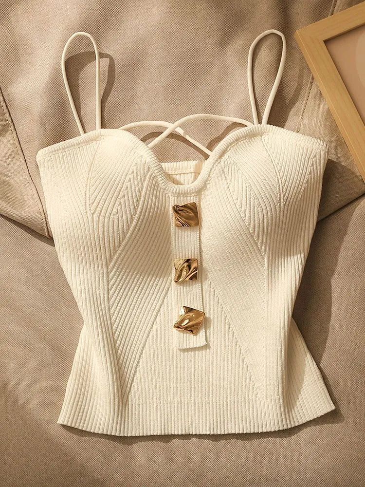 Duttini | Silk Camisole for Women in Ivory