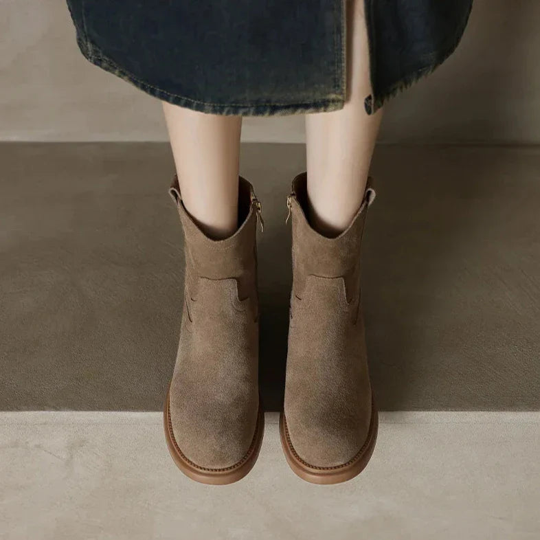 Duttini | Leather Zipper Boots