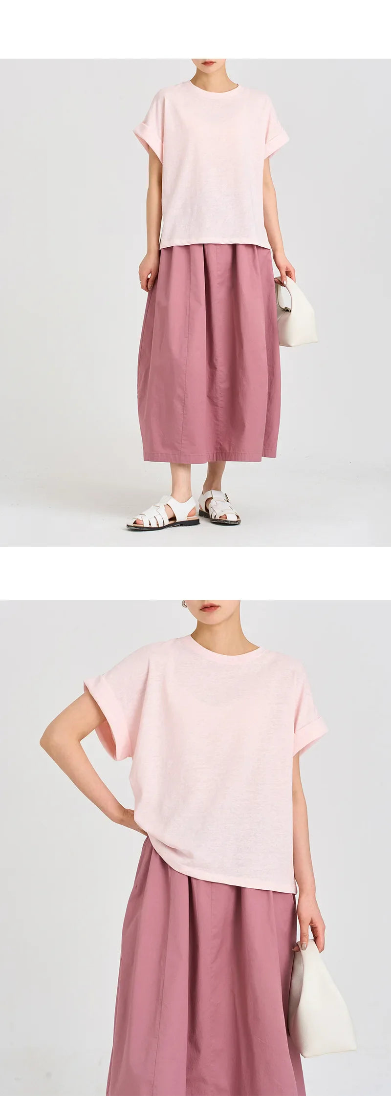 Duttini | Oversized Tee for Women in Cotton Blend, White