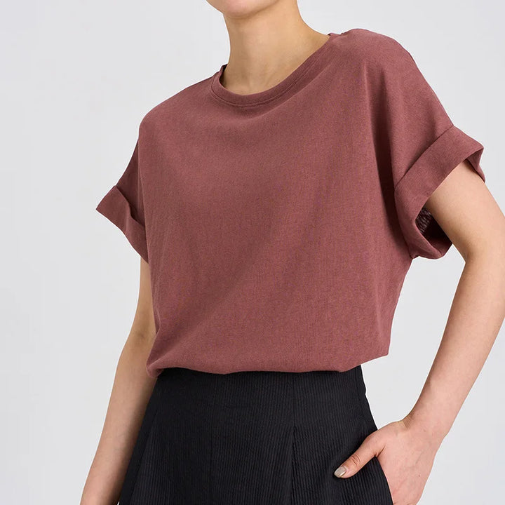 Duttini | Oversized Tee for Women in Cotton Blend, White