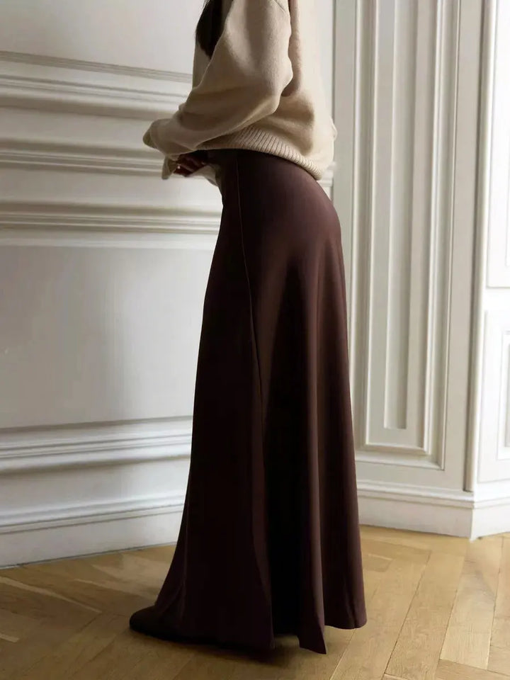 Duttini | Satin Fishtail Maxi Skirt for Women