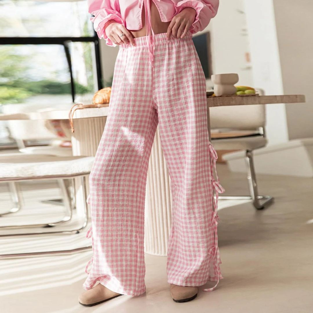Duttini | Checkered Cotton Trousers