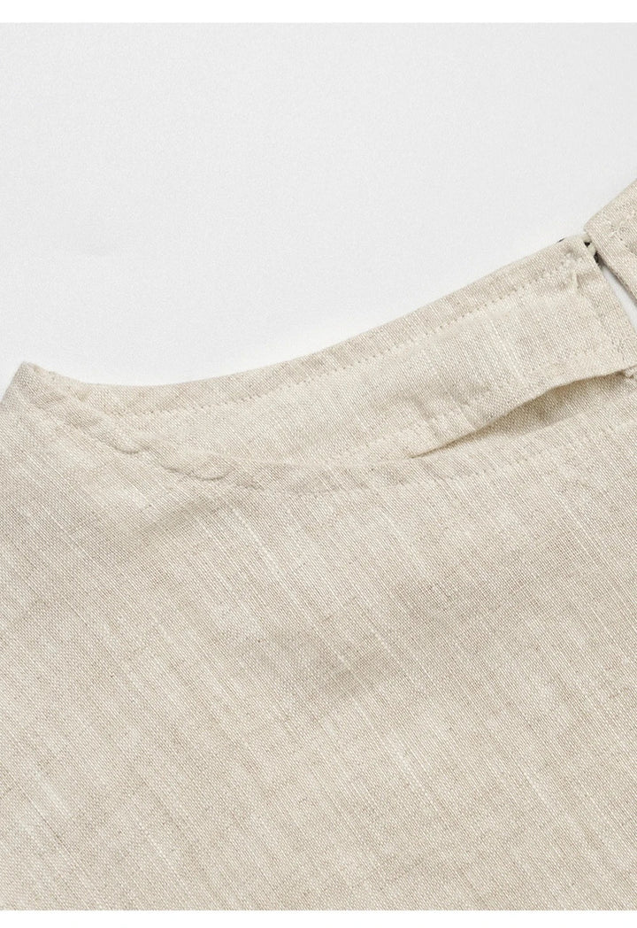 Duttini | Flared Sleeve Linen Pullover for Women