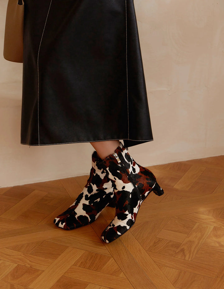 Duttini | Calf Hair Ankle Boots