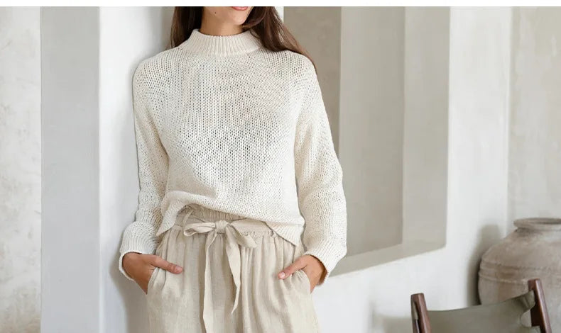Duttini | Linen Wide Leg Pant for Women in Ruffle Style