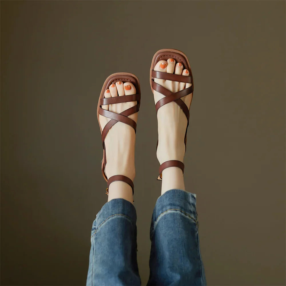 Duttini | Crosswalk Orthopedic Leather Sandals