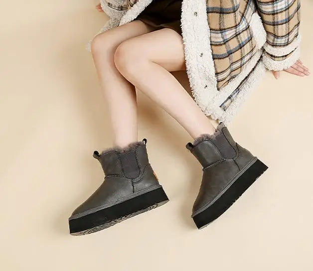 Duttini | Leather Fur Boots