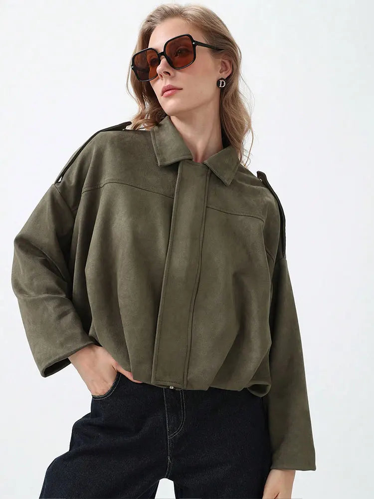 Duttini | Women's Suede Bomber