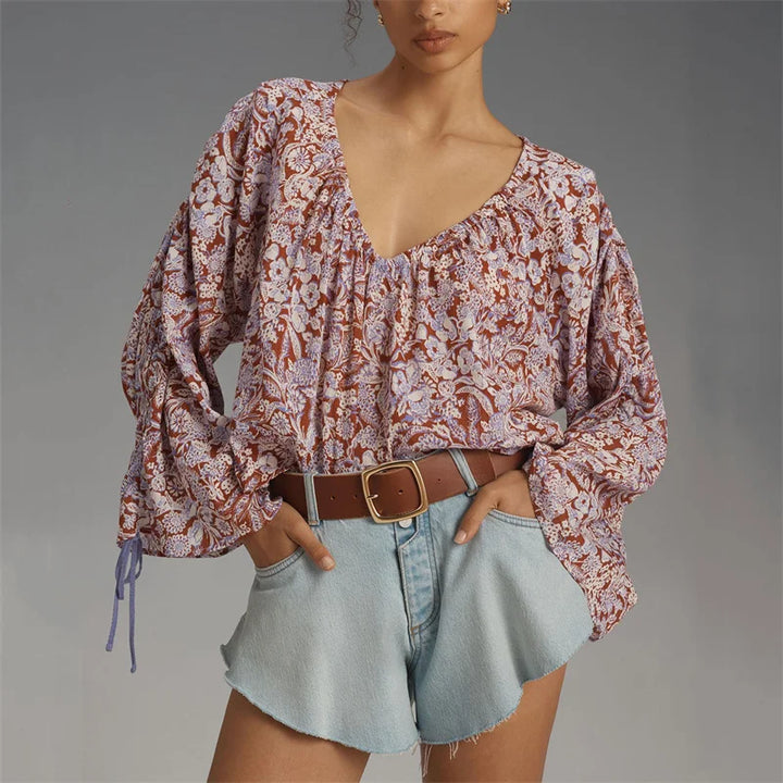 Duttini | Floral Blouse for Women in Lightweight Fabric