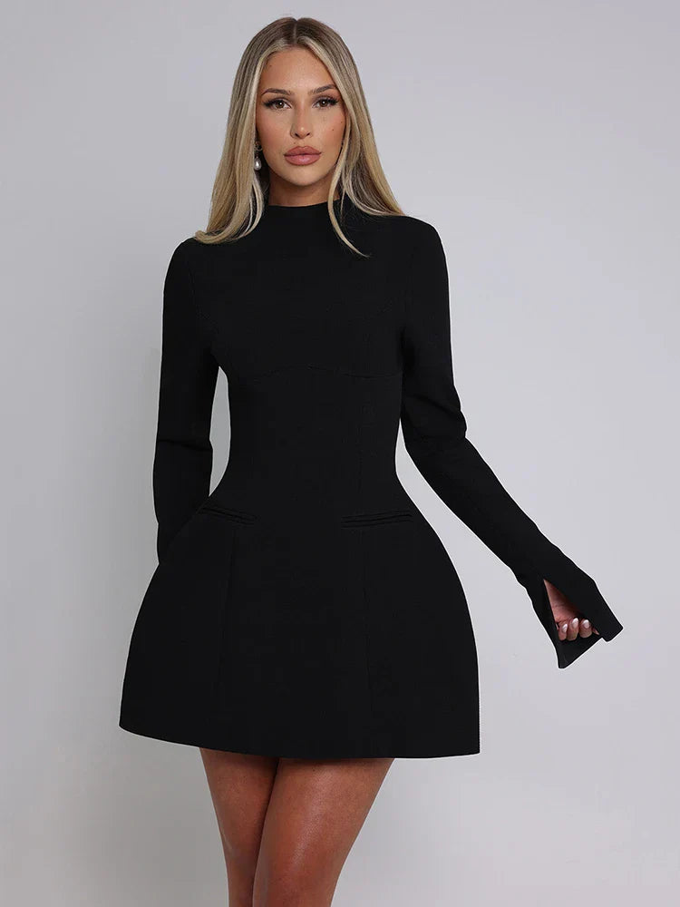 Duttini | A-Line Mini Dress in Loose Fit Polyester