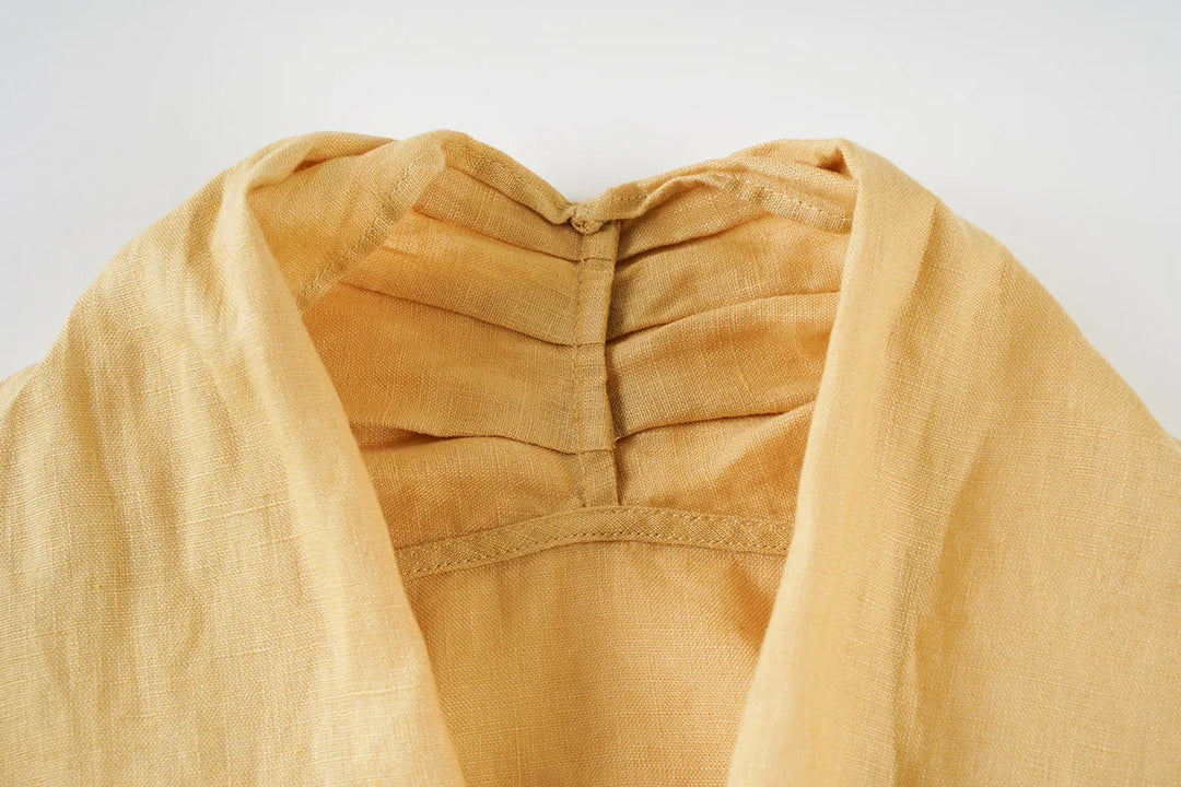 Duttini | Drape Linen Vest for Women in Natural