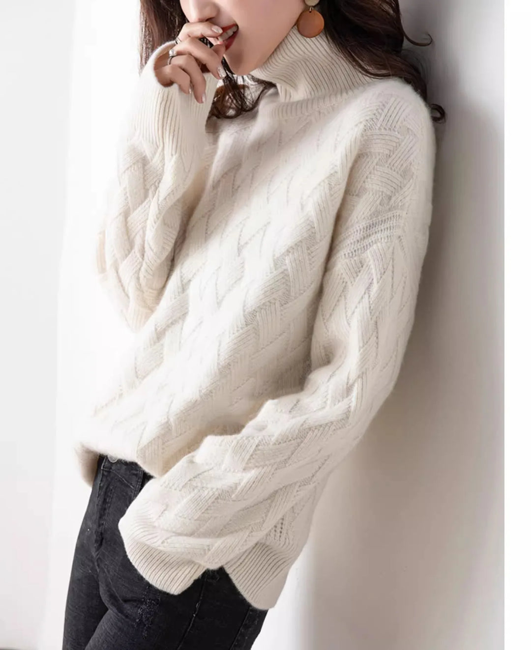 Duttini | Cable Turtleneck Sweater
