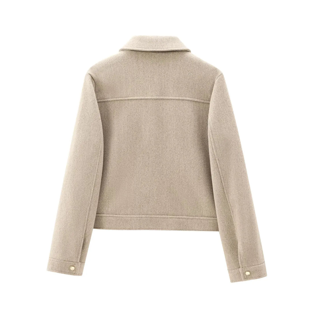 Duttini | Women’s Wool Bomber Jacket with Zipper