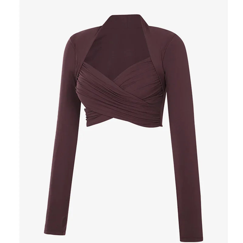 Duttini | Wrap Top for Women in Soft Fabric, Relaxed Fit, White