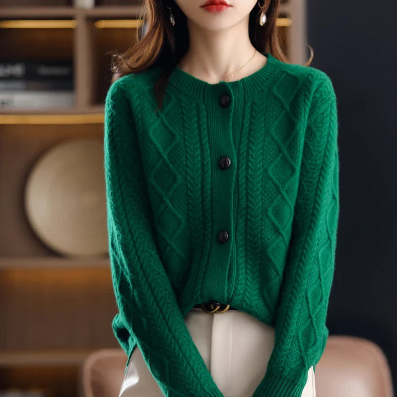 Duttini | Cable Cashmere Cardigan