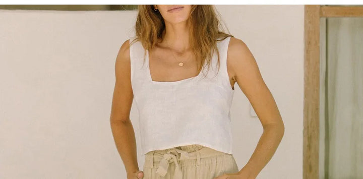 Duttini | Linen Wide Leg Pant for Women in Ruffle Style