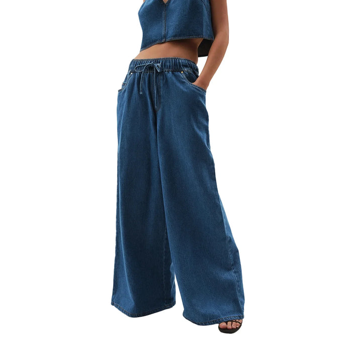 Duttini | Wide-Leg Jean for Women in Denim Blue