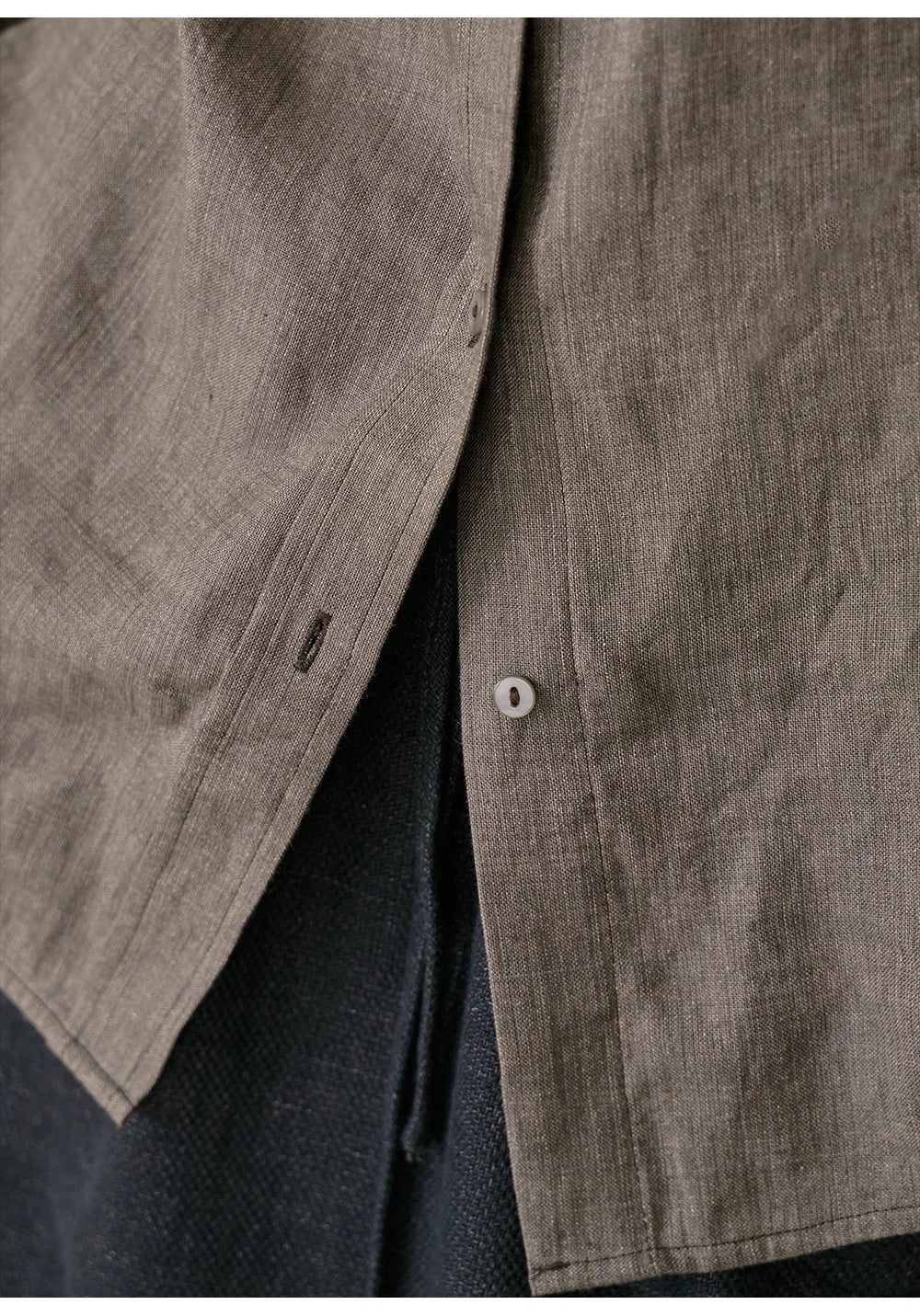 Duttini | Linen Shirt for Men in Classic Fit, White