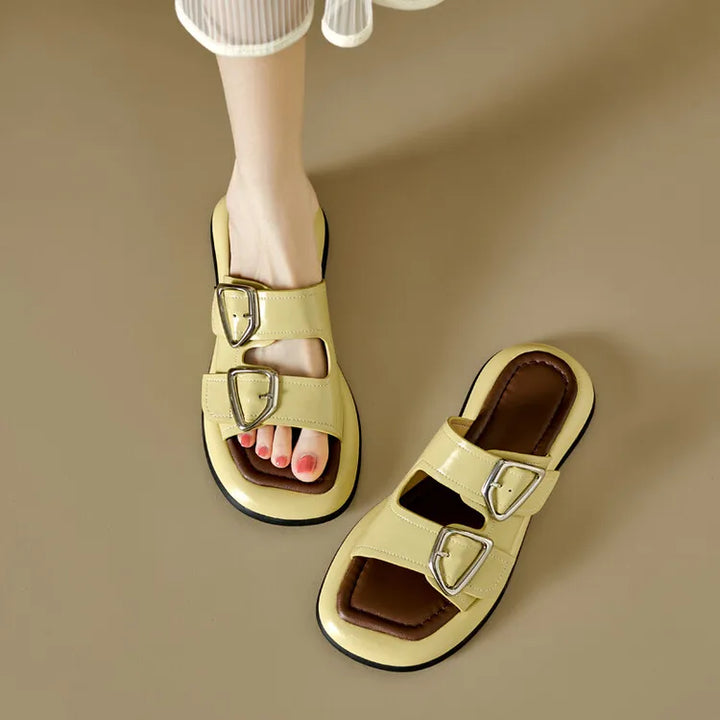 Duttini | Twin-Buckle Slide Sandals