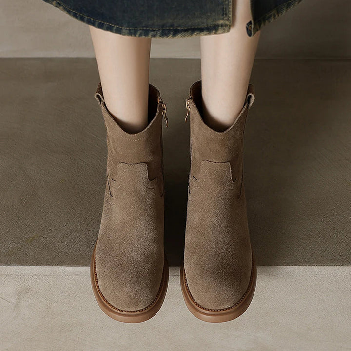 Duttini | Leather Zipper Boots