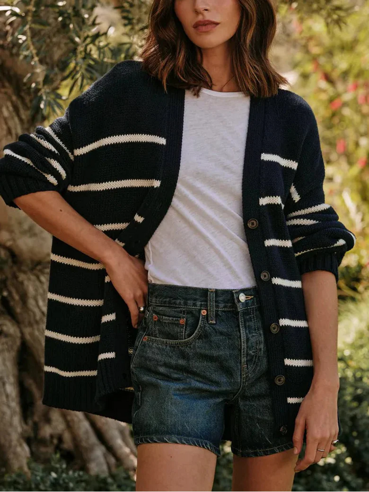 Duttini | Organic Striped Cardigan